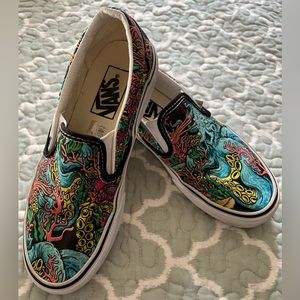 Vans Underwater Octopus Slip Ons Men’s 4.0 Women’s 5.5 Beach Skater Summer Fun